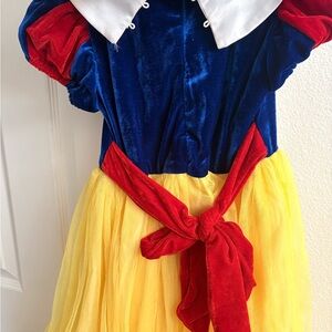Girls Blue, Red & Yellow Princess Costume Dress - Classic Fairy Tale Style